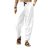 1 x RAW Customer Returns Cooleep Men s Linen Pants Summer Casual Lightweight Stretch Yoga Beach Trousers White L - RRP €26.53