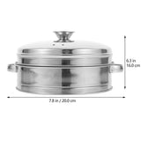 7 x Brand New UPKOCH Stainless Steel Steamer Basket - 2 Tier Stainless Steel Steamer Set for Cooking Bao Dim Sum Breads and Fish Balls 8Inch 20Cm  - RRP €138.53