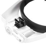 1 x RAW Customer Returns NEW FLASH Headband Magnifier with LED Light, USB Rechargeable Hands-Free Head Mount Magnifying Glass with 6 Detachable Lenses for Close Up Work Reading Jewelry Crafts Electronics Repair - RRP €27.67