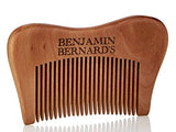 27 x Brand New Wooden Pocket Beard Comb - Benjamin Bernard - Made of Walnut Wood - Anti-Static - For the Application of Oils and Balms - 9 x 5 cm - RRP €269.73