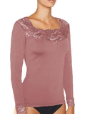 1 x RAW Customer Returns YSABEL MORA - Long-sleeved thermal lace shirt, Pink French Pink , S - RRP €24.0