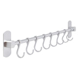 1 x RAW Customer Returns joeji s Kitchen hook rail kitchen - kitchen rod - strong self-adhesive 3M without drilling - kitchen rail rod for kitchen utensils - kitchen helper rail silver  - RRP €18.95