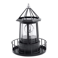 1 x RAW Customer Returns color tree LED Rotating Lighthouse Light Solar Garden Lights Garden Outdoor Decoration Lantern for Pathway Patio Garden Yard Black  - RRP €27.59