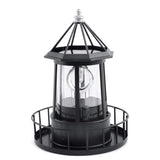 1 x RAW Customer Returns color tree LED Rotating Lighthouse Light Solar Garden Lights Garden Outdoor Decoration Lantern for Pathway Patio Garden Yard Black  - RRP €27.92