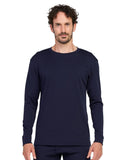 1 x RAW Customer Returns LAPASA Thermal Shirt 100 Merino Wool Men Technical Undershirt Trekking Sport Hiking Base Layer Navy Blue Extra Warmth X-Large - RRP €55.73