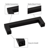 1 x RAW Customer Returns LONTAN Pack of 15 furniture handles black, 128 mm hole spacing, cupboard handles, black handles for kitchen cupboards, black handles, kitchen handles, black door handles, kitchen handles, furniture - RRP €33.06