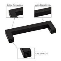 1 x RAW Customer Returns LONTAN 10 pieces cabinet handles black kitchen handles 96 mm hole spacing furniture handles black door handle modern handles for kitchen cabinets black handles kitchen handles furniture - RRP €27.97