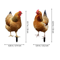 7 x RAW Customer Returns YARNOW 4 Pieces Decorative Stakes Lawn Garden Inserts for Hens Chicken Art Animals Family Backyard Ornament Outdoor Stand Silhouette - RRP €187.39