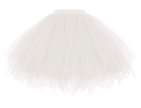 1 x RAW Customer Returns Gardenwed tutu white petticoat tutu short women s skirt tulle skirt white carnival costume rockabilly dresses 50s retro tutu white women s skirts ballet dance dress white S - RRP €19.18