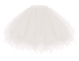 1 x RAW Customer Returns Gardenwed tutu white petticoat tutu short women s skirt tulle skirt white carnival costume rockabilly dresses 50s retro tutu white women s skirts ballet dance dress white S - RRP €19.18