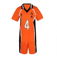 4 x Brand New COMING Karasuno Uniform Shouyou Hinata Halloween Cosplay Costume Shirt Shorts Volleyball Jersey XX-Large,Color 13  - RRP €119.92