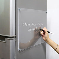 1 x RAW Customer Returns Magnetic Blank Calendar for Refrigerator, 40cm x 30cmx2.8mm T Clear Acrylic Dry Erase Board Fridge Planner Board Family and Office, BOMEI PACK - RRP €21.47