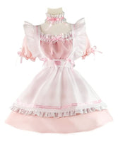 1 x RAW Customer Returns Aurueda Anime French Maid Dress Cute Maid Cosplay Dress for Halloween Maid Costume Outfit Set Pink, Size M - RRP €35.28