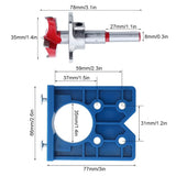 1 x RAW Customer Returns Rousey Concealed Hinges Drill Set, Concealed Hinge Boring Jig, Drilling Template Hinges, Drilling Template Hinges, for Woodworking, Hole Drilling, Drilling Template, DIY Tool Pack of 3  - RRP €15.01