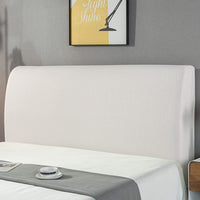 1 x RAW Customer Returns HAMON Headboard Protective Cover Protector Headboard Cover Plain Design Bed Headboard Covers Bed Headboard Cover Stretchy Washable Removable Plain for Bedroom 180 cm White - RRP €22.61