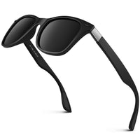 1 x RAW Customer Returns LINVO Polarized Sunglasses Men Women Retro Dark 100 UV Protection for Driving Fishing Running - RRP €18.84