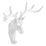 1 x RAW Customer Returns Restokki Deer Antler Decoration Antler Decoration Wall Hanger Creative Deer Head Self-Adhesive Wall Door Hook Hanger Key Bag Holder Organizer Home Decor White  - RRP €10.5