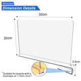 1 x RAW Customer Returns Worown 6 pieces 30 x 20 x 3.5 cm acrylic shelf dividers, transparent shelf dividers, acrylic shelf dividers for bookshelves, cabinets, kitchen cabinets, bathrooms - RRP €34.27