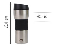 1 x RAW Customer Returns AUTERRE Thermo mug 420ml insulated mug coffee to go mug -Original coffee mug with leak-proof lid - Double-walled stainless steel coffee-to-go mug - thermos mug - RRP €9.99