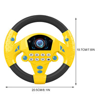 1 x RAW Customer Returns Kids Steering Wheel Toy, Electric Simulation Steering Wheel with Lights Sounds, Kids Driving Simulator Car Toy, Educational Toy, Gift Black Yellow  - RRP €20.4