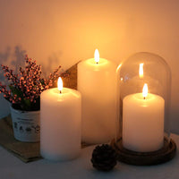 1 x RAW Customer Returns Eldnacele White Flameless Pillar Candle Flickering with Remote Control Timer Real Wax 3D Wick Battery Powered LED Candle Pack of 3 for Wedding Party Christmas Home Decoration - RRP €25.2