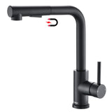 1 x RAW Customer Returns Tohlar high pressure kitchen faucet black matt, kitchen faucet extendable, kitchen mixer tap with magnetic docking shower, kitchen faucet 360 rotatable, kitchen sink faucet with 2 jet types, L-shaped - RRP €58.8