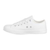 1 x RAW Customer Returns Elara Unisex Sneaker Women Men Low Top Chunkyrayan 3500-3501 Allwhite Silver Oese-38 - RRP €24.95