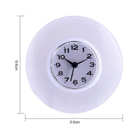 1 x RAW Customer Returns Lazmin Mini Wall Clocks, Cute Bathroom Kitchen Mirror Suction Wall Clock Shower Waterproof Quartz Clocks Decoration White  - RRP €17.25