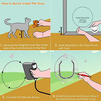 1 x RAW Customer Returns Glass Cat Flap Swing Door for Cats and Dogs Large Glass Cat Flap with 4 Locking Options Transparent Round  - RRP €48.29