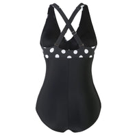 1 x RAW Customer Returns GOTIMAL push up swimsuit swimwear for women one piece high waist swimsuit women black with white dots M - RRP €36.29