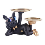 1 x RAW Customer Returns Asslye French Bulldog Figurine,French Bulldog Key Bowl Key Storage Modern Sculpture Decoration for Hallway Living Room - RRP €35.28