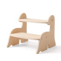 1 x RAW Customer Returns Promise Babe Learning Tower Montessori Wooden Step Stool For Children, Against Wall Cabinet Dinosaur Baby Step Stool 2 Step Children Furniture Animal Dino Wooden Step Stool Baby Toddler Room Bathroom - RRP €42.99