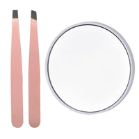 2 x Brand New Magnifying mirror, 20X magnifying mirror, magnifying mirror with suction cups, 20x magnifying mirror with 2 tweezers, perfect for makeup blackheads and blemishes white  - RRP €40.8