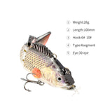 1 x RAW Customer Returns ods lure 3.9inch Electric Fishing Lure USB Rechargeable Electric Fish Lure Multi-jointed Swimming Lure with Treble Hook for Perch Pike Zander - RRP €27.22