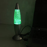 1 x RAW Customer Returns Riaxuebiy Glitter Lava Lamp LED Vintage Mini 7.28 Night Light Lamp with USB Multi Color Changing Rocket Light for Kids Boys Girls Bedroom Gift Silver, USB  - RRP €18.14