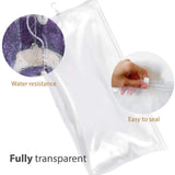 2 x RAW Customer Returns GQC Hanging Vacuum Storage Bags, 4 Pack Vacuum Bags for Clothes, Suits, Dresses, Coats or Jackets, Clear and Reusable Closet Organizer - RRP €38.8