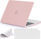 1 x RAW Customer Returns EooCoo Case for MacBook Air 13.6 Inch M2 A2681 M3 A3113 2022 2024 with Touch ID, Matte Plastic Hard Shell Keyboard Cover Polishing Cloths - Pink - RRP €19.14