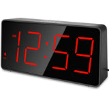 1 x RAW Customer Returns Eachui LED digital alarm clock with charging station, alarm clock with large numbers, brightness and volume adjustable, snooze, 12 24HR, digital clock mains operated - RRP €20.16