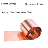 1 x RAW Customer Returns Thickness 0.5mm , pure copper foil, copper sheet, roll foil common use for DIY or electronics. Width 50mm. Length 1000 mm - RRP €21.99