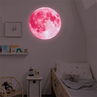 3 x Brand New Amiiba Pink Moon Wall Sticker, Pink Moon Wall Stickers for Kids Room, Living Room, Wall Decoration L, Pink Moon  - RRP €61.2