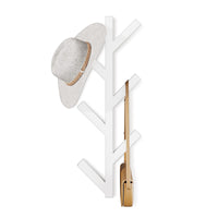 1 x RAW Customer Returns LOFTPLUS Coat Hook Metal Coat Hook Wall - 41cm Vertical Coat Rack with 6 Hooks, Coat Hooks for Hanging Jackets, Coats, Hats, Scarves and Handbags White  - RRP €27.48