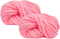 4 x Brand New Maxee Bulky Arm Knitting Wool 500g 2 250g , Bulky Arm Knitting Wool Roving, Coarse Icelandic Wool Core Yarn, Chunky Knit Soft Wool Yarn Blanket Knitting for DIY Sofa Blanket - Cream Pink - RRP €67.96