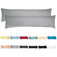 1 x RAW Customer Returns Livessa side sleeper pillow cover 40 x 145 set of 2 - concealed zipper on the long side, 100 cotton jersey fabric, Oeko-Tex certified, ultra soft and breathable - RRP €18.95