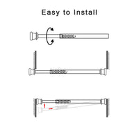 2 x RAW Customer Returns Goowin 6 Pack Curtain Tension Rods No Drilling Anti-Rust Adjustable Spring Loaded Curtain Rods for Doors, Windows, Wardrobe Rods, Drying Support Rods, White 28 -48  - RRP €43.88