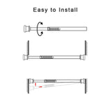 2 x RAW Customer Returns Goowin 6 Pack Curtain Tension Rods No Drilling Anti-Rust Adjustable Spring Loaded Curtain Rods for Doors, Windows, Wardrobe Rods, Drying Support Rods, White 28 -48  - RRP €43.88