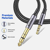 2 x RAW Customer Returns MOSWAG 6.35mm to 3.5mm Headphone Cable, 1 4 to 1 8 Headphone Adapter TRS Stereo Audio Alloy Housing and Nylon Braid Compatible with Guitar, Piano, Amplifier, Mixer - RRP €39.98