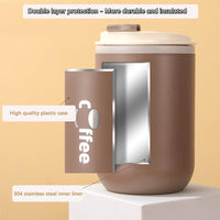 3 x Brand New Ollimy coffee mug to go, travel mug, stainless steel, travel mug, leak-proof coffee cup, coffee mug with lid and straw, car mug, drinking cup for cold drinks, 500 ml khaki  - RRP €41.97