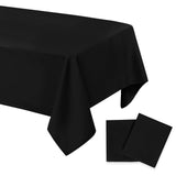 1 x RAW Customer Returns DWCN 2 Pack Black Tablecloth Stain Resistant Washable Table Linen Water Repellent Tablecloth for Dining Room, Garden, Party, Weddings or Household, 140x240cm - RRP €34.27