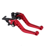 1 x RAW Customer Returns Pair of Clutch Drum Brake Lever Handles Red CNC Aluminum Motorcycle Motorbike Clutch Brake Levers 22mm Brake Lever for Honda Suzukis Red  - RRP €25.89