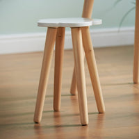 1 x RAW Customer Returns House Project Children s Wooden Stool, Small Cloud Stool, Plant Stool, Bedside Table, Children s Room Decoration, Mini Table, White Side Table, Wooden Flower Stool, Children - RRP €32.99